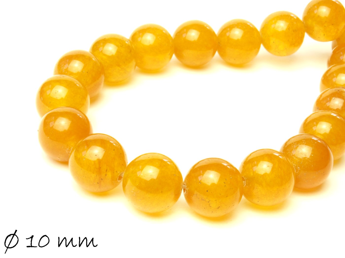 10 Stück Mashan Jade Perlen, verschiedene Farben, Ø 10 mm - 2