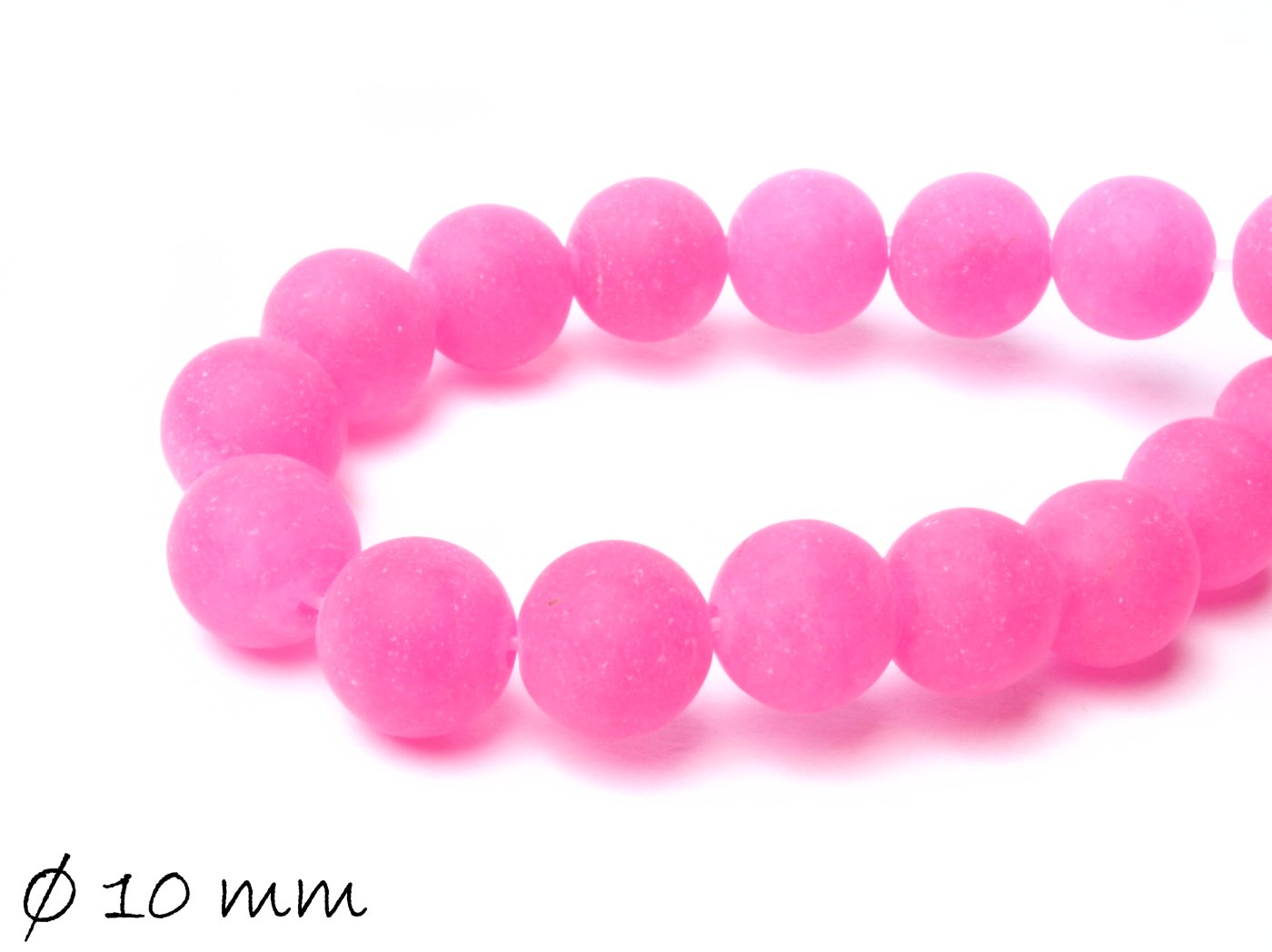 10 Stück gefrostete Malay Jadeperlen, Ø 10 mm, verschiedene Farben 2