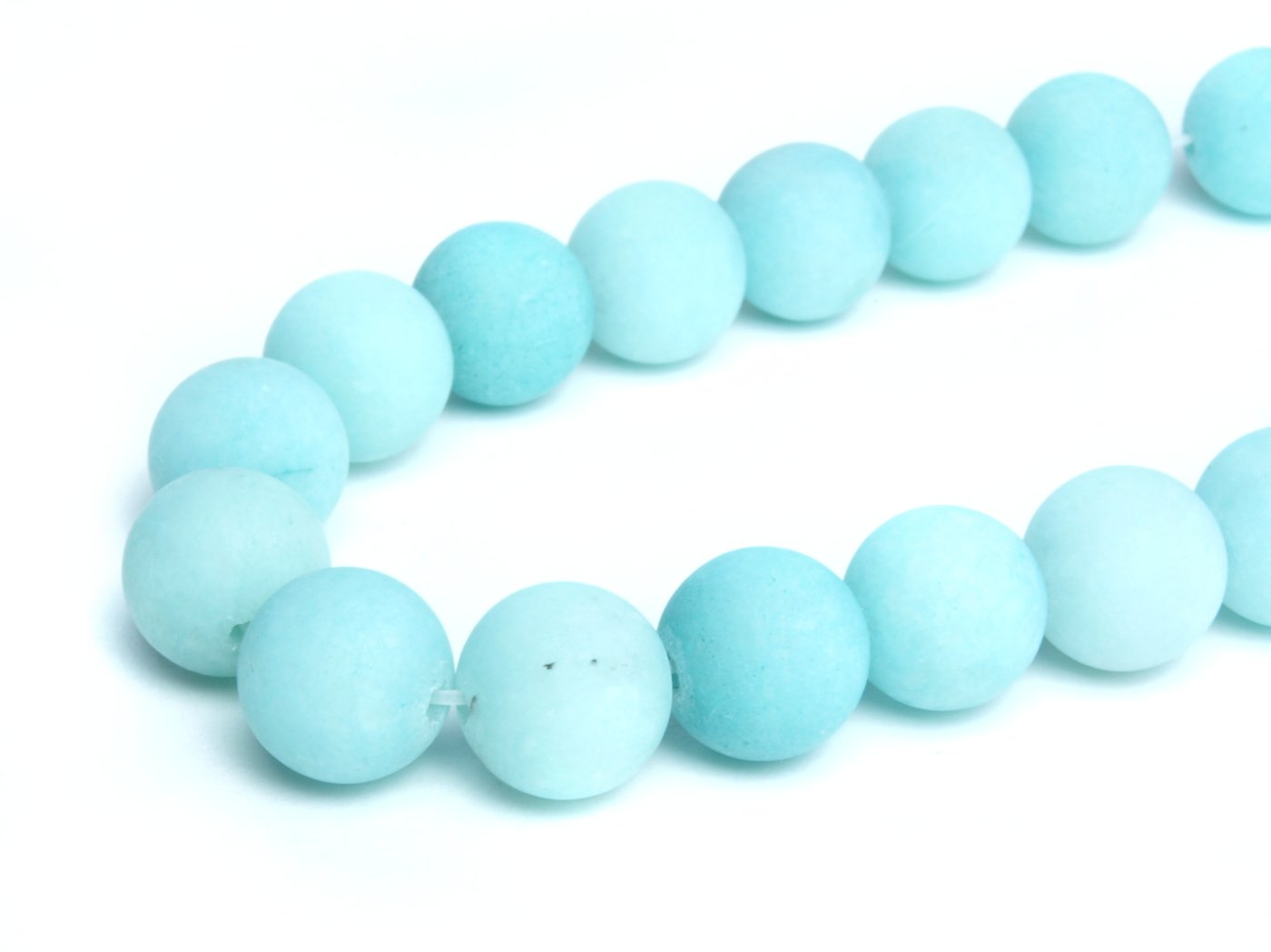10 Stück gefrostete Malay Jadeperlen, Ø 10 mm, verschiedene Farben 1