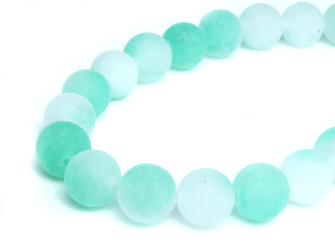 10 Stück gefrostete Malay Jadeperlen, Ø 10 mm, verschiedene Farben 1