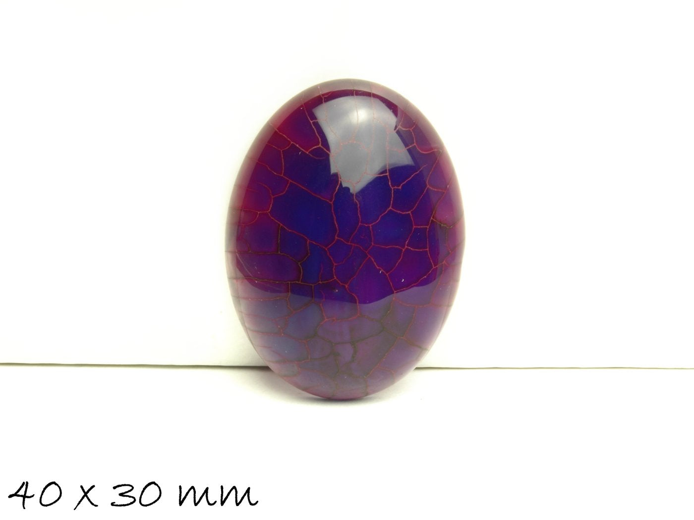 1 Edelstein Cabochon Drachenader Achat 40 x 30 mm pink lila