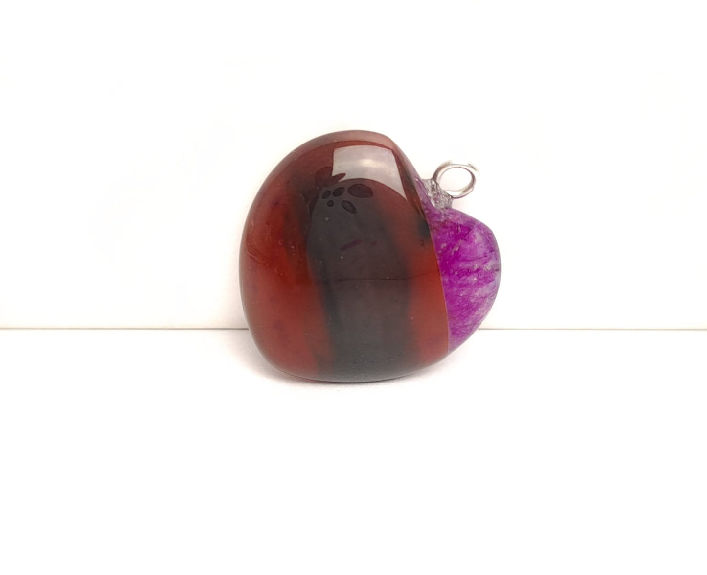 Anhänger Herz Drachanader Achat 23 x 20 x 7 mm, verschiedene Farben
