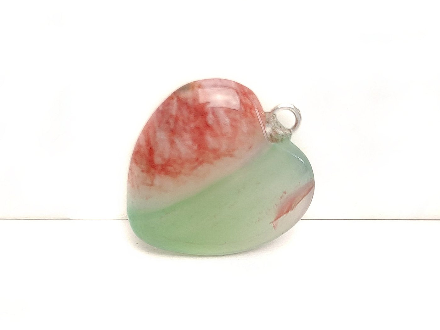 Anhänger Herz Drachanader Achat 23 x 20 x 7 mm, verschiedene Farben