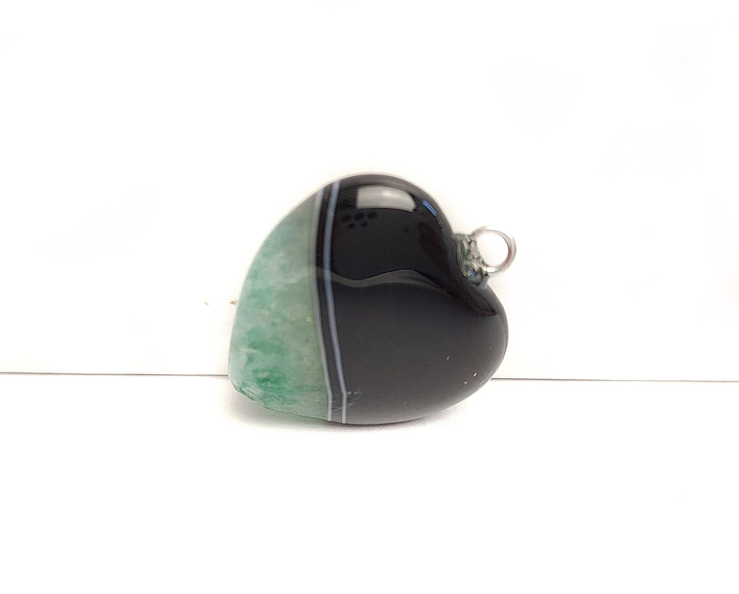 Anhänger Herz Drachanader Achat 23 x 20 x 7 mm, verschiedene Farben