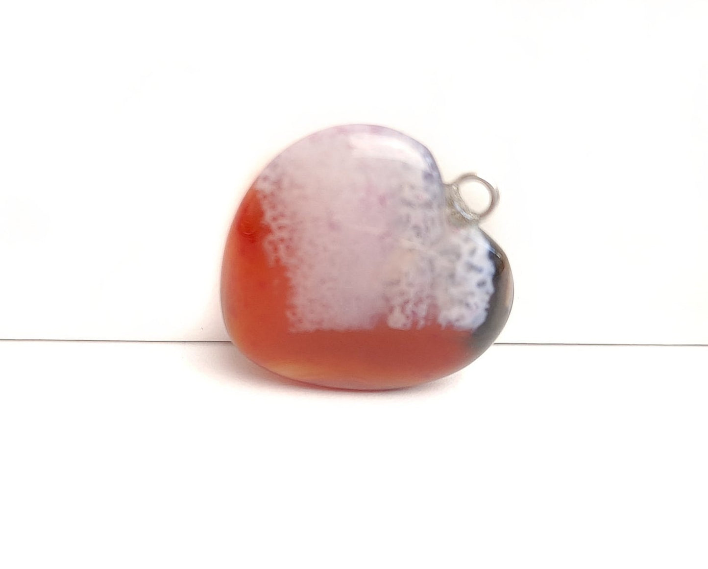 Anhänger Herz Drachanader Achat 23 x 20 x 7 mm, verschiedene Farben
