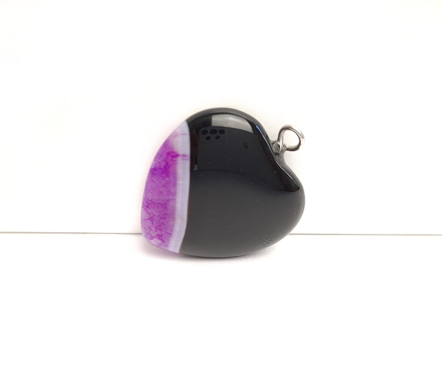 Anhänger Herz Drachanader Achat 23 x 20 x 7 mm, verschiedene Farben