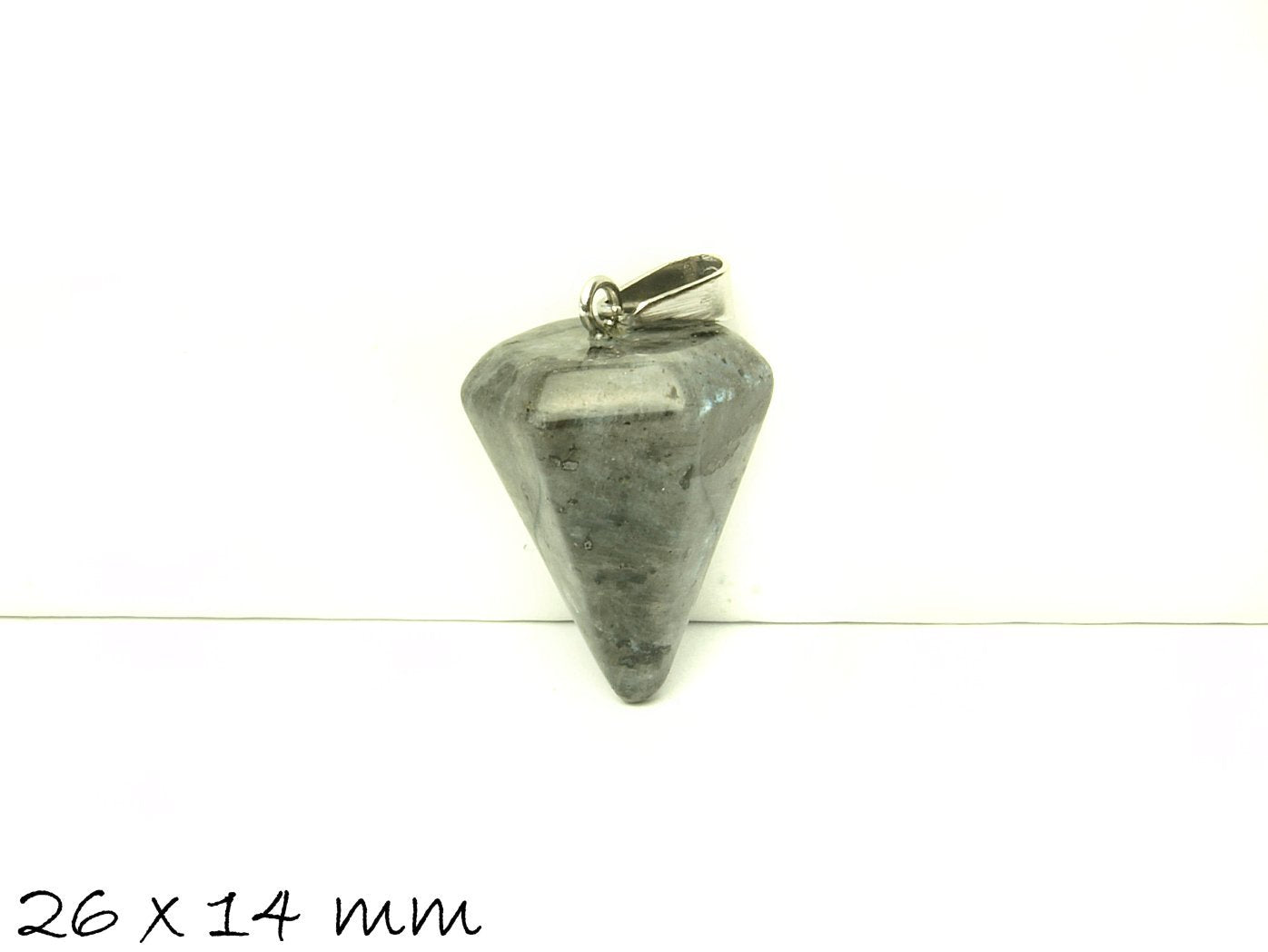 1 Anhänger Edelstein Anhänger, Kegel, Spitze, 26 x 14 mm, verschiedene Sorten