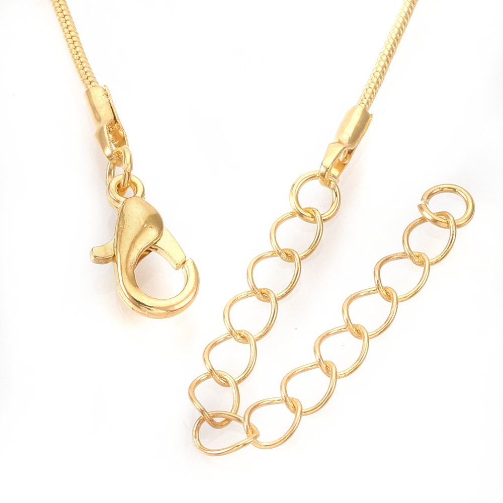 Fertige Schlangenkette , 60 cm, gold, Ø 1 mm