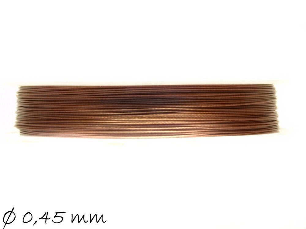 0,06EUR/m - 50 m Schmuckdraht 0,45 mm, braun