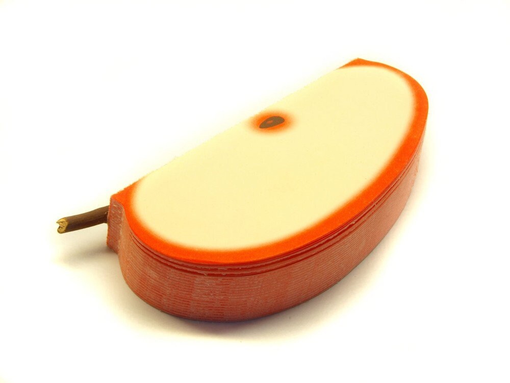 Notizblock Apfel rot 3D Obst Frucht rund Papier