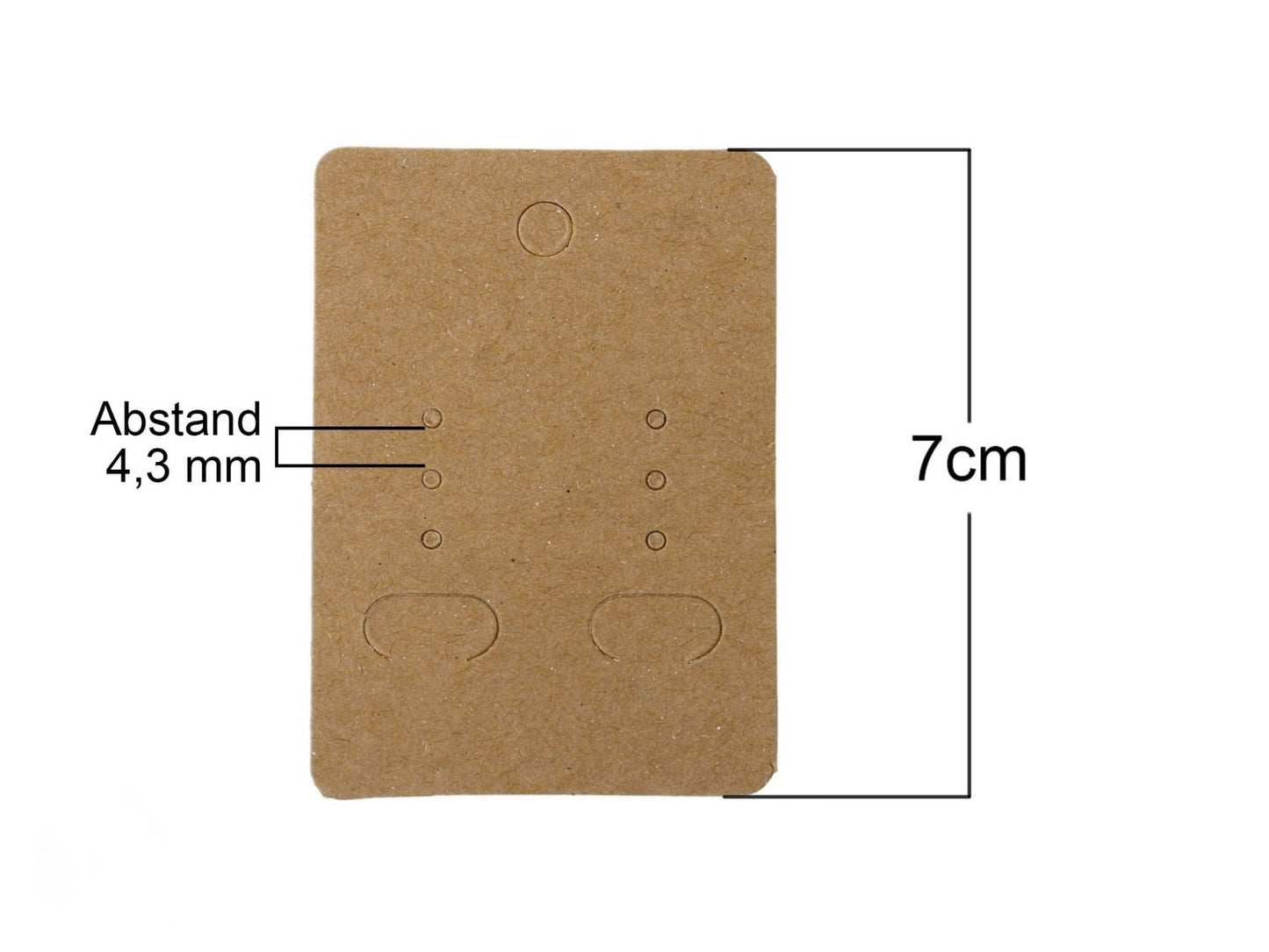 10 Stück Schmuckkarten braun 70 x 50 mm