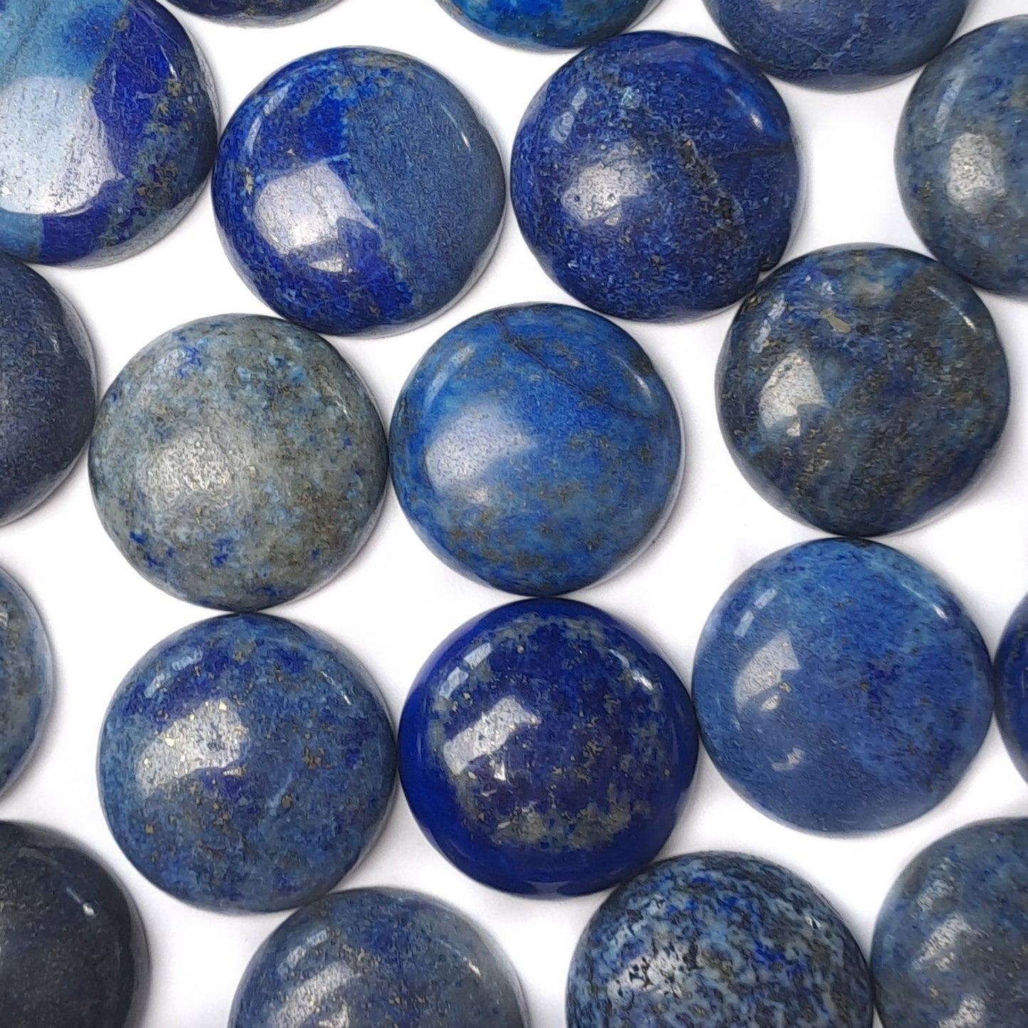 B-Ware - 1 Stück Edelstein Cabochon, Lapis Lazuli, Ø 25 mm