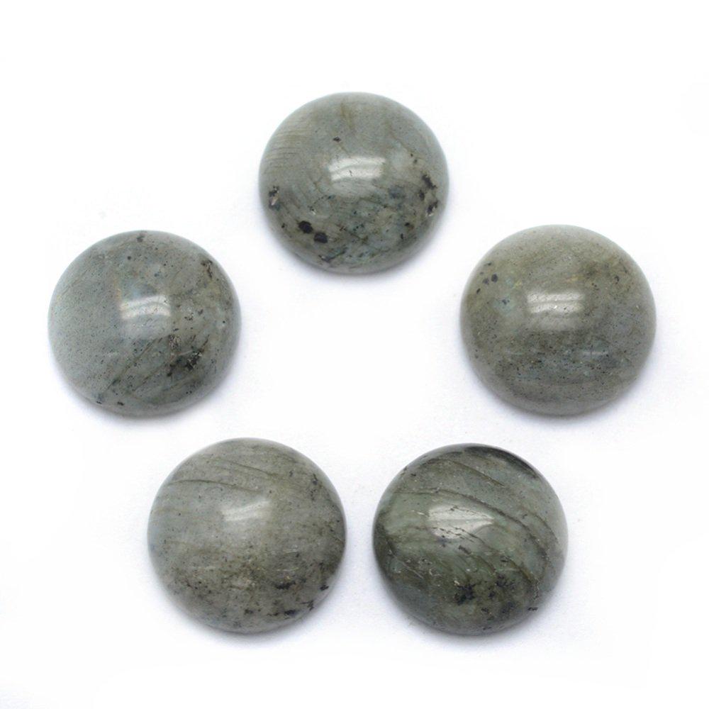 2 Stück Edelstein Cabochons, Labradorit, Ø 14 mm