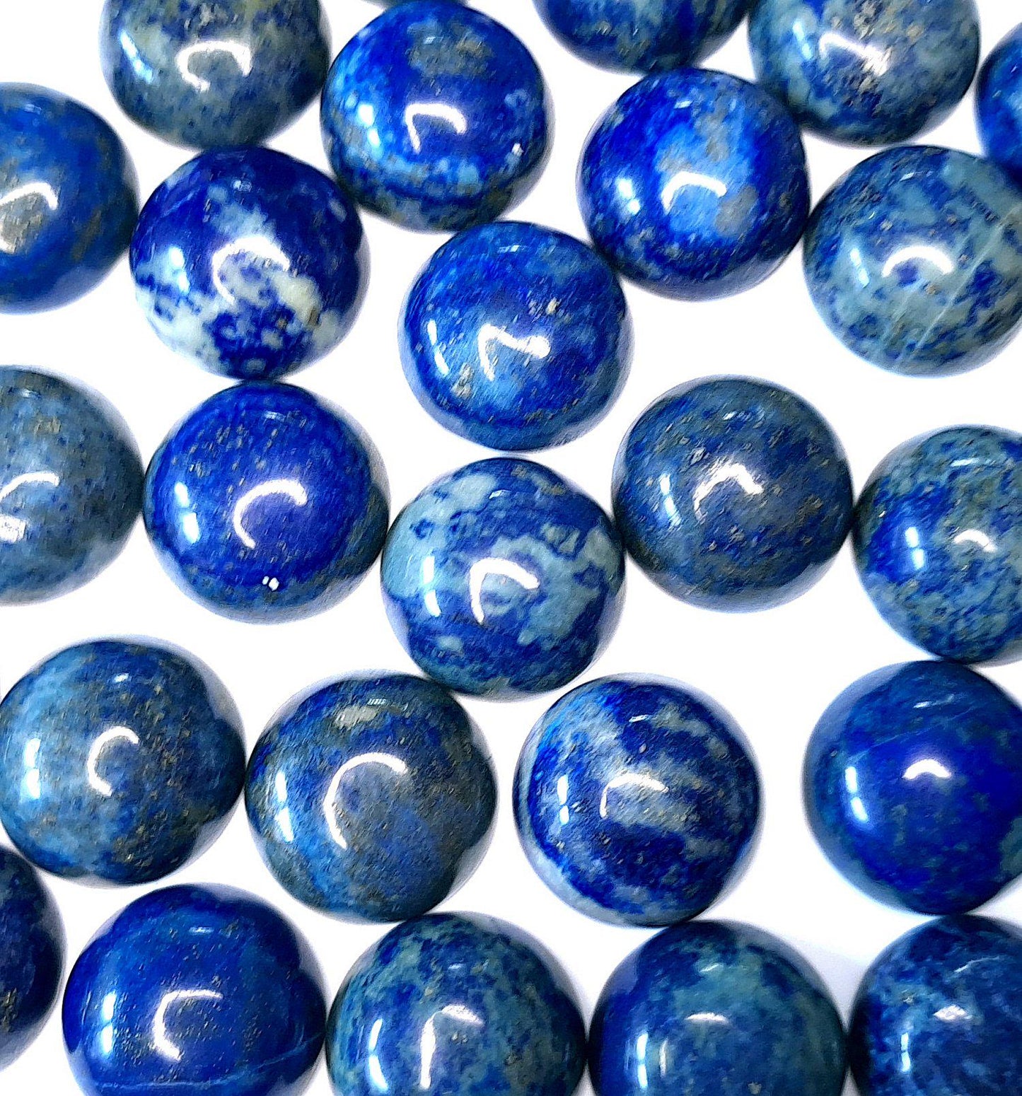 2 Stück Edelstein Cabochons, Lapislazuli , Ø 14 mm