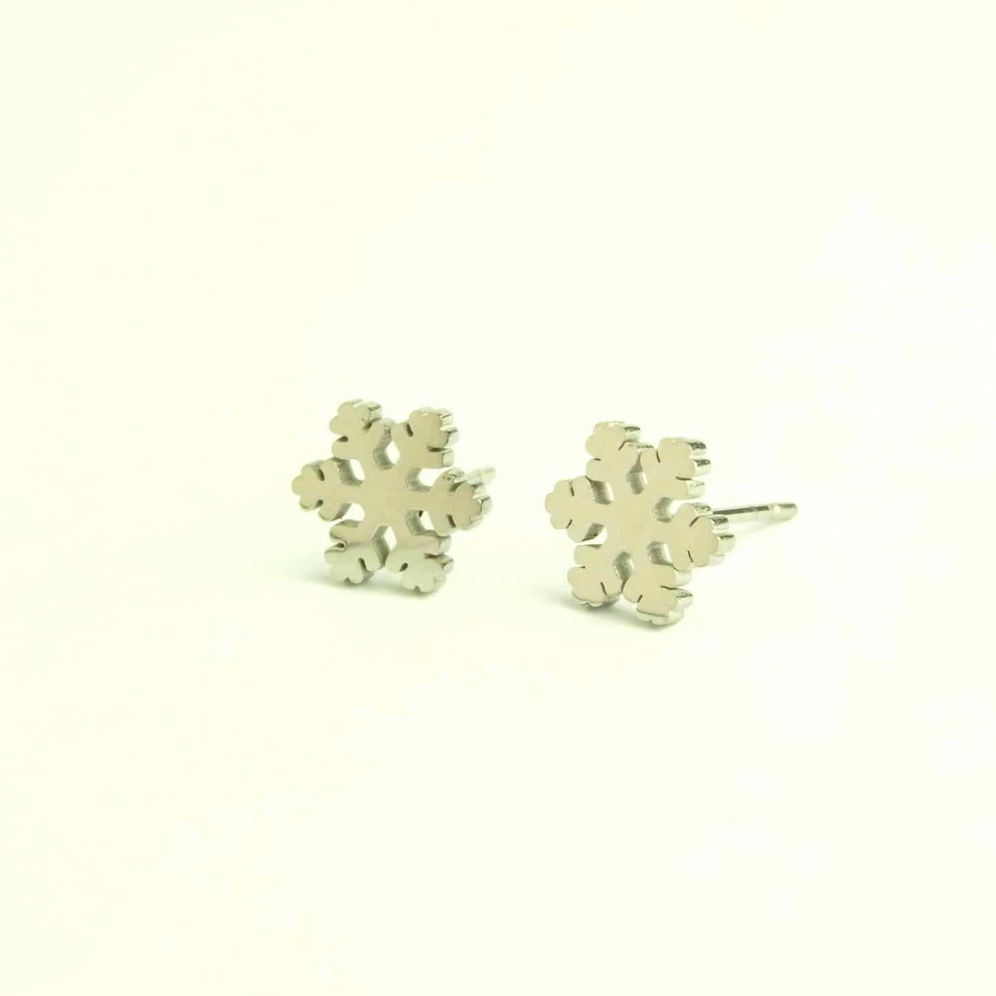 Edelstahl Ohrstecker Schneeflocke Winter Stern Stecker silbern Ohrringe