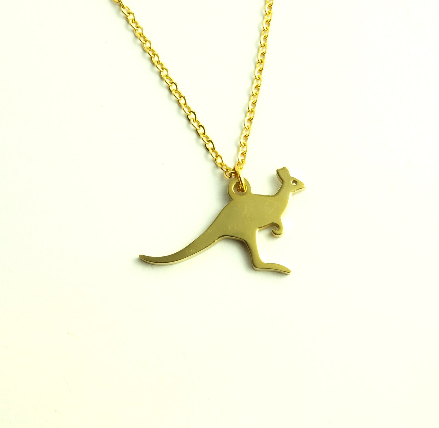 Kette mit Känguru Anhänger Australien golden
