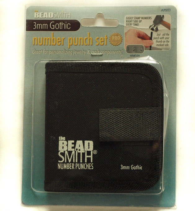 1 Set Zahlen Stempel Punze 3 mm Gothic