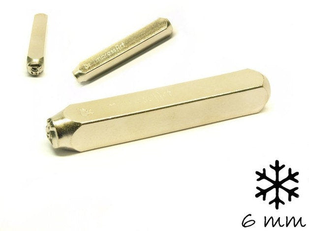 1 Design Stempel Schneeflocke 6 mm Schlagstempel Punze