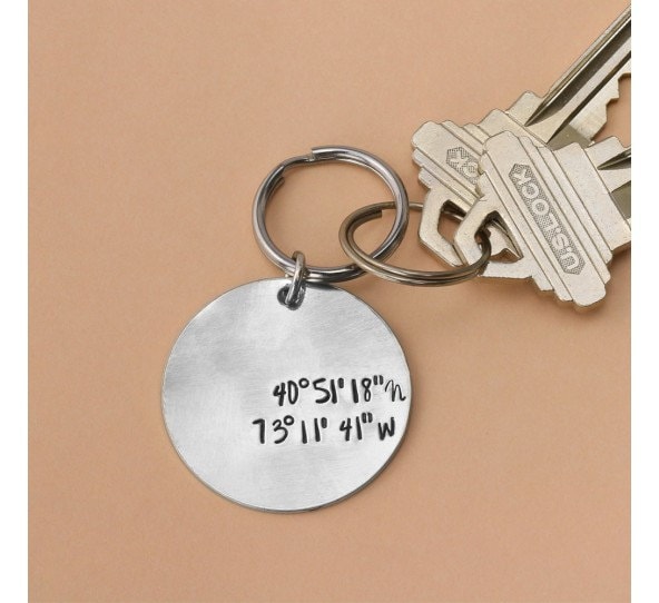 4 Design Stempel Länge & Breite, Koordinaten (Latitude, Longitude)