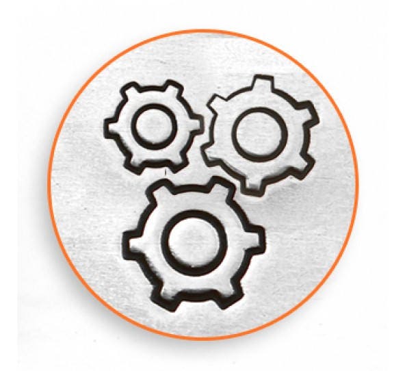 3 Design Stempel Zahnräder gears 4, 6, 9.5 mm