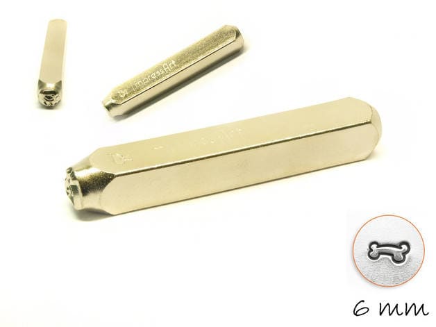 1 Design Stempel Knochen Schlagstempel Punze 6 mm Hund