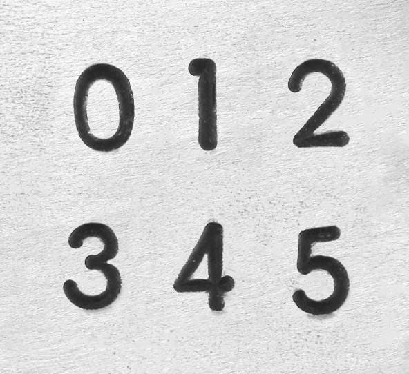 1 Set Stempel ImpressArt 6 mm Deco Ziffer Zahlen