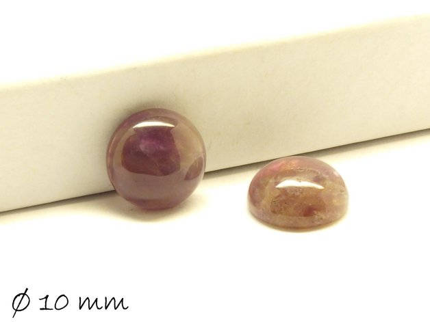2 Stück Edelstein Cabochons, Amethyst, 10 mm