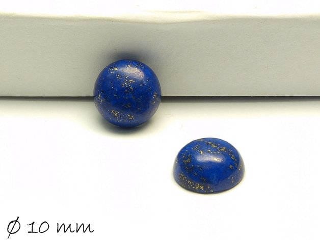 2 Stück Edelstein Cabochons, Lapis Lazuli , Ø 10 mm