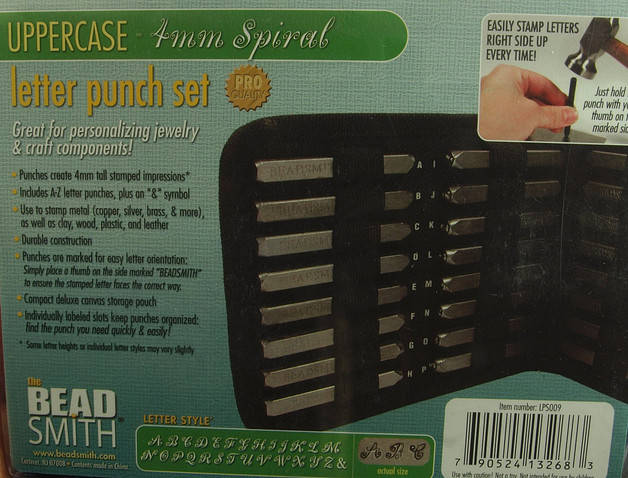 1 Set Buchstaben Stempel Punze 4 mm Spiral Uppercase Grossbuchstaben