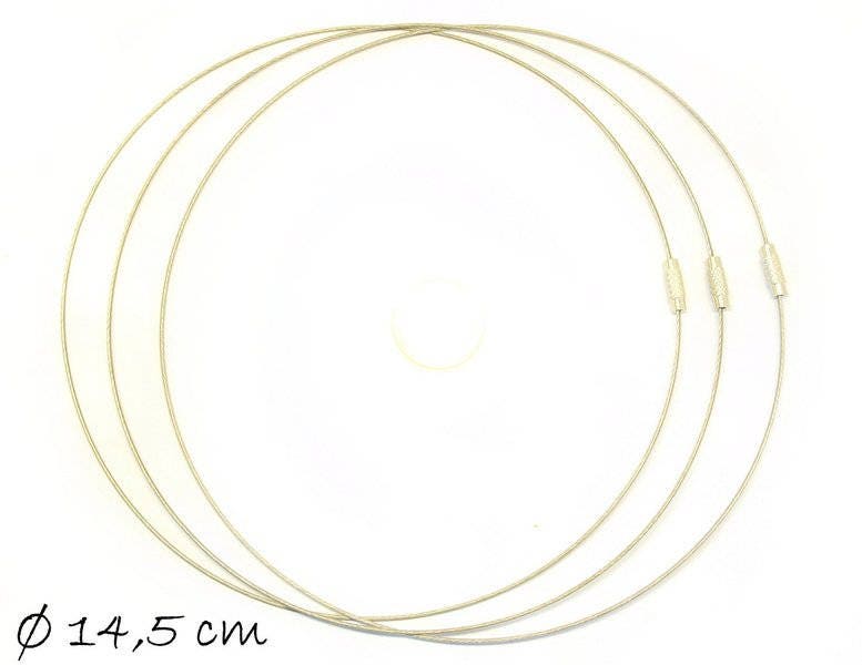 Halsreif, silber, Collier Stahl 44,5 cm Edelstahl Collier