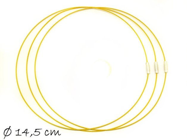 Halsreif, golden, Collier Stahl 44,5 cm Edelstahl Collier