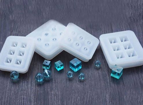 Silikonform Würfel Perlen Rohling Mold Ø 12 mm Form Giessform
