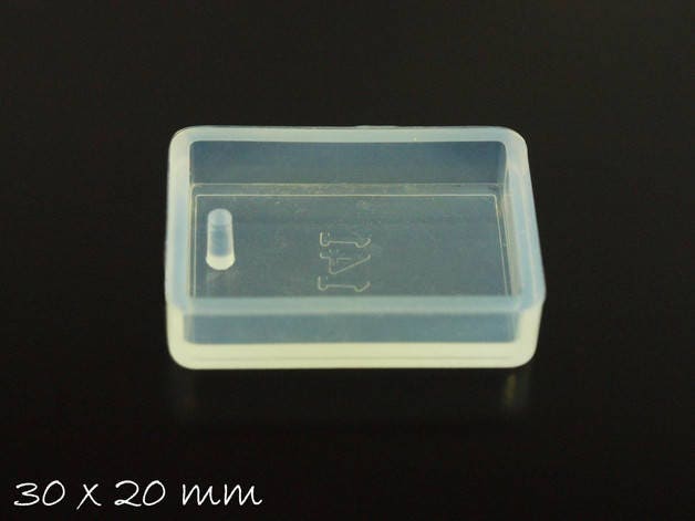 Eckige Silikonform Anhänger Rohling Mold 30x20mm Form Giessform rechteckig