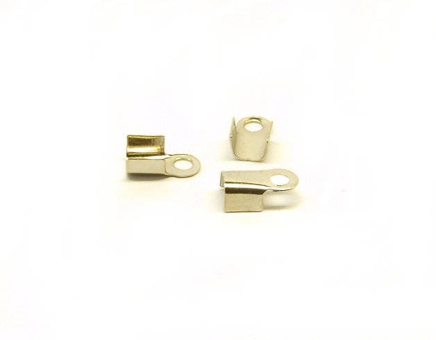 20 Stück Endkappen, platin silber 6 x 3 mm