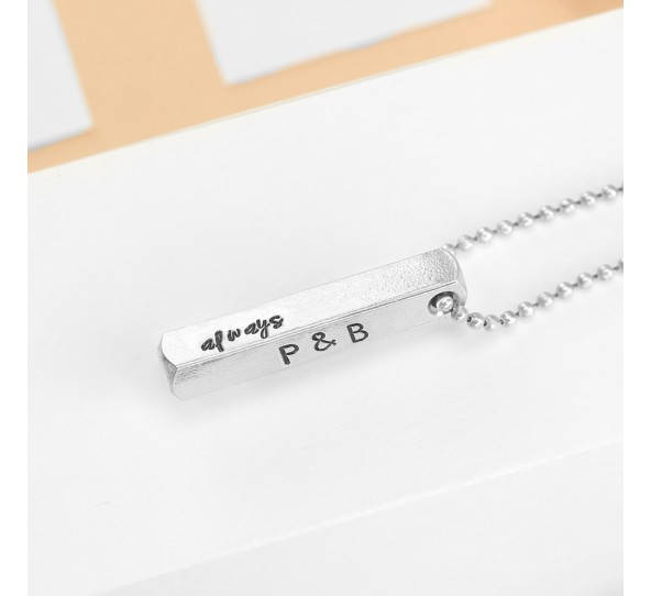 2 Stück Barren Barrel Impressart Aluminium 38 x 6 mm Anhänger