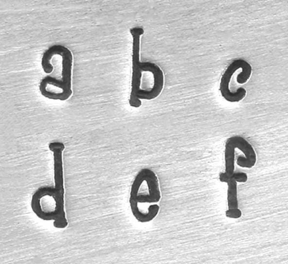 1 Set Buchstaben Stempel ImpressArt 4 mm Jeanie lowercase Kleinbuchstaben