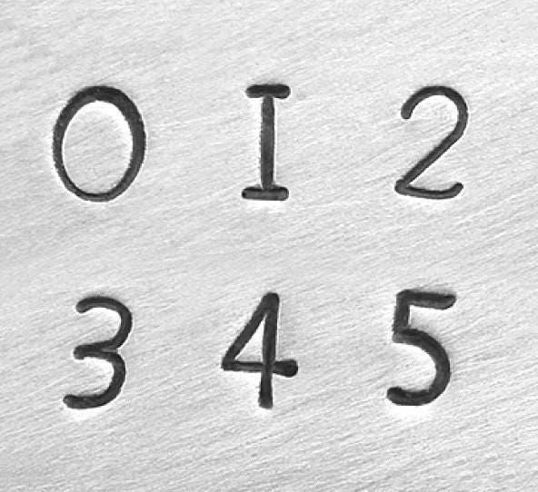 1 Set Stempel ImpressArt 3mm Newsprint Ziffer Zahl