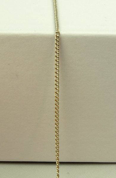 0,90EUR/m - 5 m Gliederkette, platin, fein, 1,5 x 1 mm