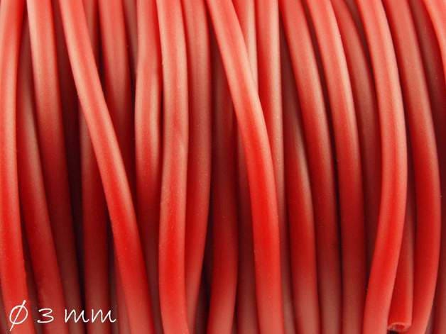 0,56 EUR/m - 5 m PVC-Band, rot, 3 mm, hohl