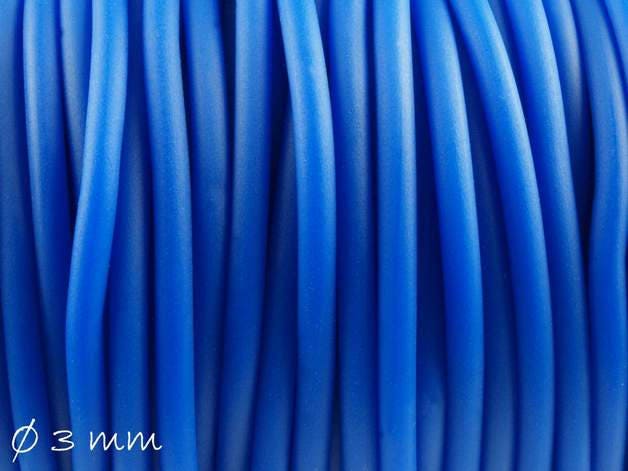 0,56 EUR/m - 5 m PVC-Band, blau, 3 mm, hohl