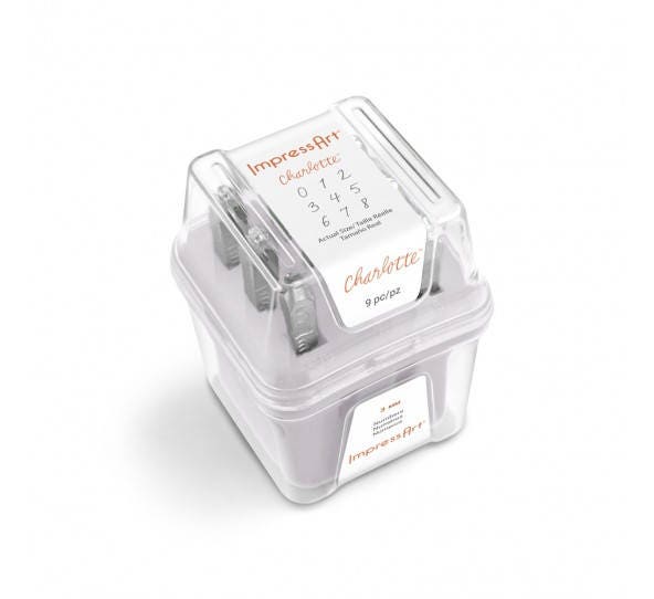 1 Set Stempel ImpressArt 3 mm Charlotte Ziffer Zahlen
