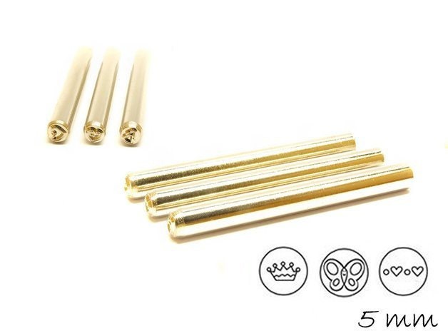 3 Design Stempel Set Whimsy Schlagstempel Punze Krone Schmetterling Herzen