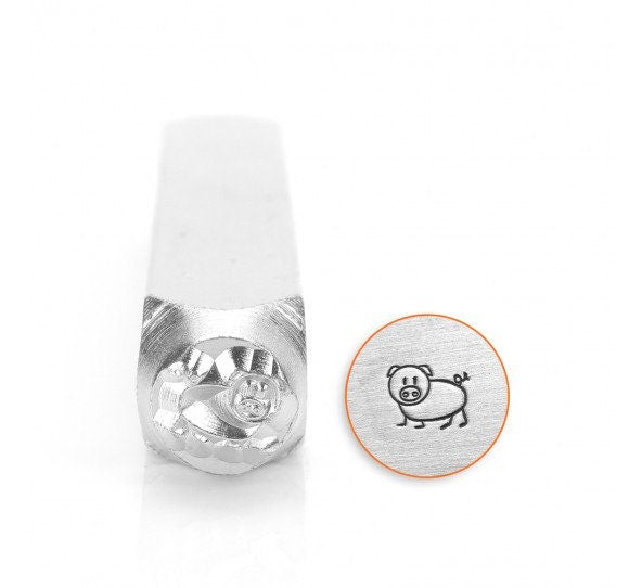 1 Stück Design Stempel Schwein Pig Schlagstempel Punze Oinky