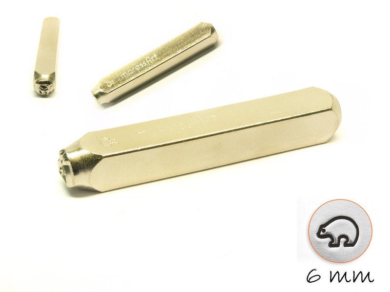 1 Stück Design Stempel Bär Schlagstempel Punze Eisbär zuni bear