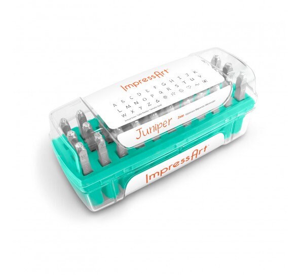 1 Set Buchstaben Stempel ImpressArt 3 mm Juniper Uppercase Großbuchstaben