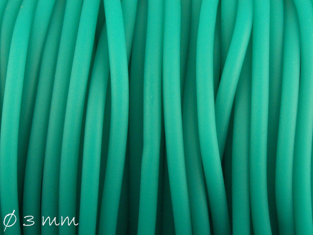 0,56 EUR/m - 5 m PVC-Band, türkis blau, 3 mm, hohl