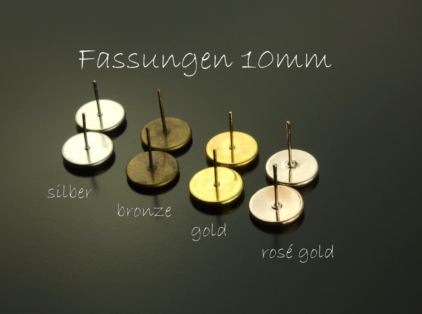 Ohrstecker Tigerauge Edelstein Ohrringe bronze