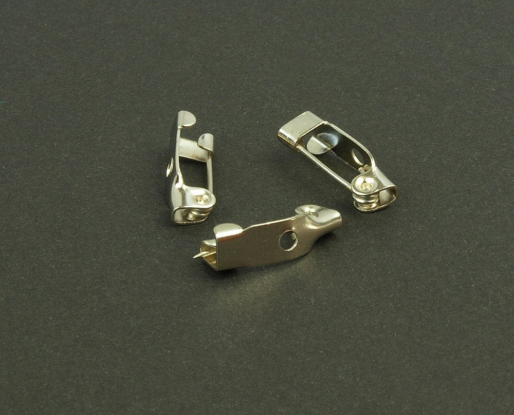 10 Stück Broschennadeln Rohlinge, platin, 15 mm