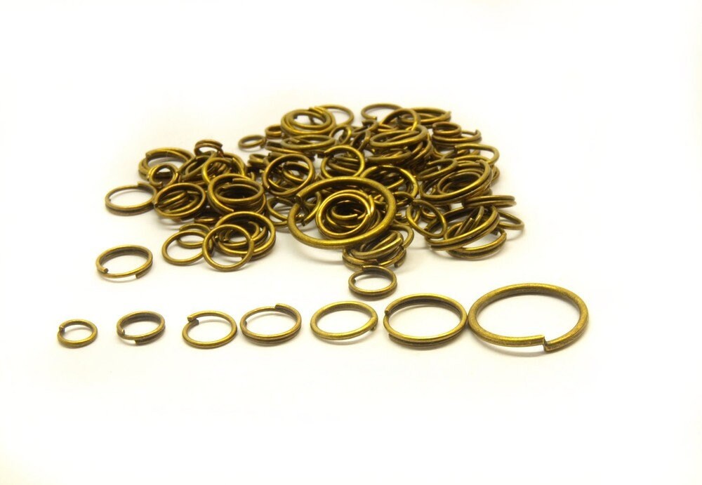 0,06EUR/g - 25 g Biegeringe (310-350 Stk.), bronze 4-14mm