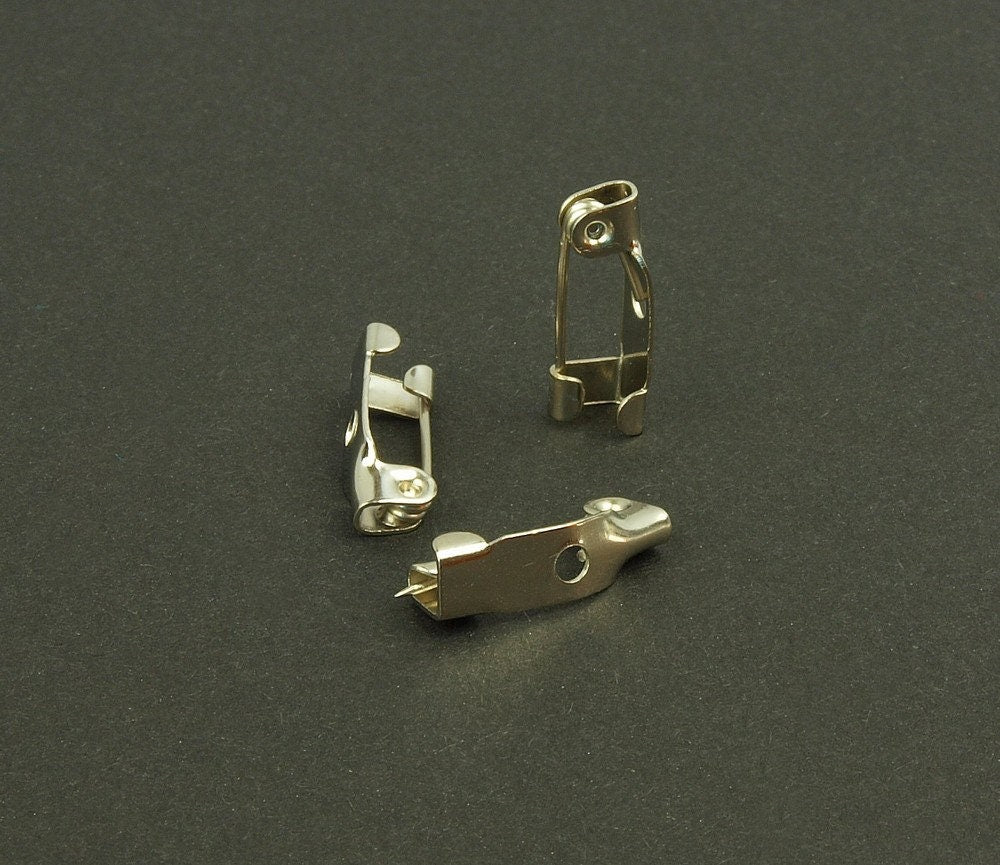 10 Stück Broschennadeln Rohlinge, platin, 15 mm
